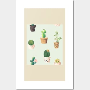 Cactus Pattern Posters and Art